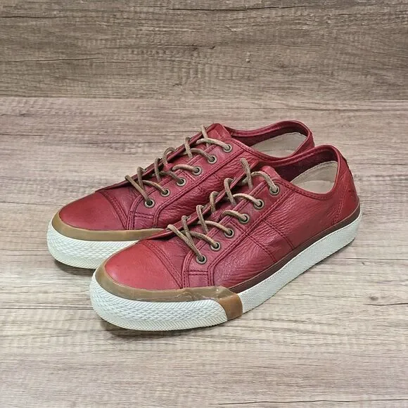 Frye Greene Low Men's Size 9.5 Red Leather Sneakers - Picture 9 of 9
